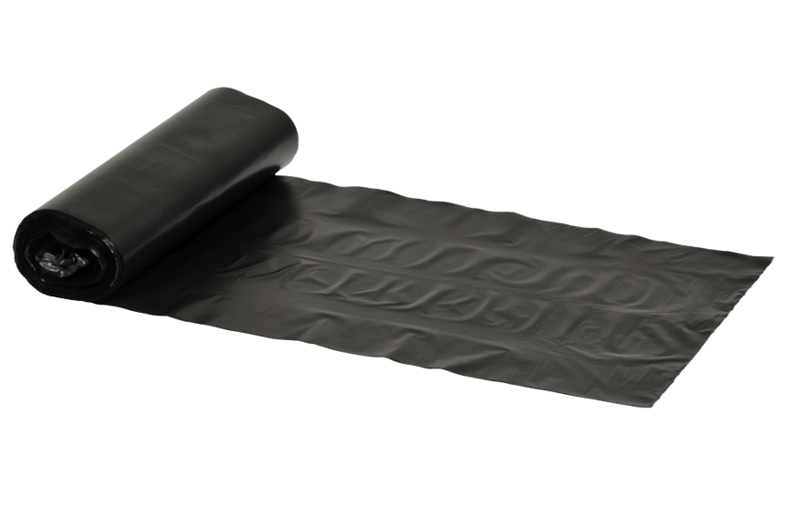 Plastpåsar 20 liter HPDE, virgin Svart