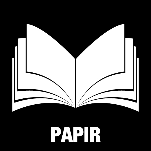 Piktogram Papir 15x15 cm Konturskåret Hvid