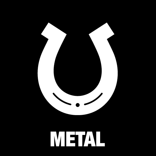 Piktogram Metal 15x15 cm Konturskåret Hvid