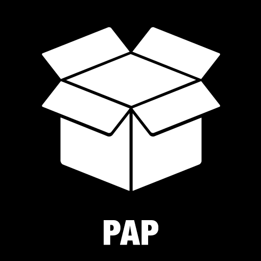 Piktogram Pap 15x15 cm Konturskåret Hvid