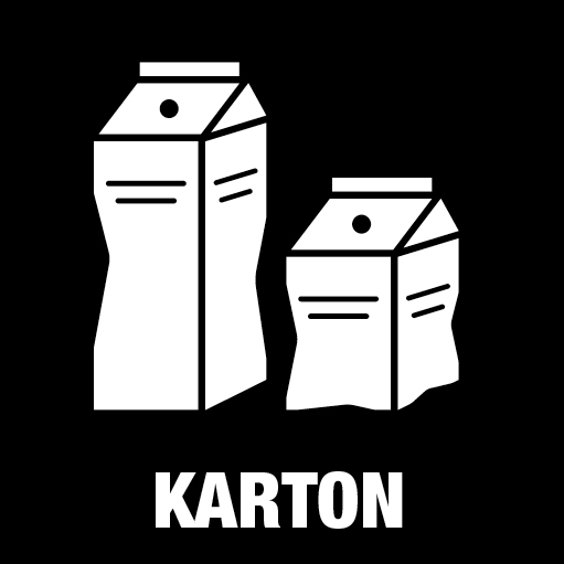 Piktogram Karton 15x15 cm Konturskåret Hvid