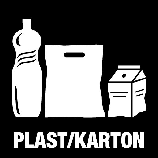 Piktogram Plast & karton 15x15 cm Konturskåret Hvid
