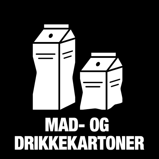 Piktogram Mad- & drikkekartoner 15x15 cm Konturskåret Hvid