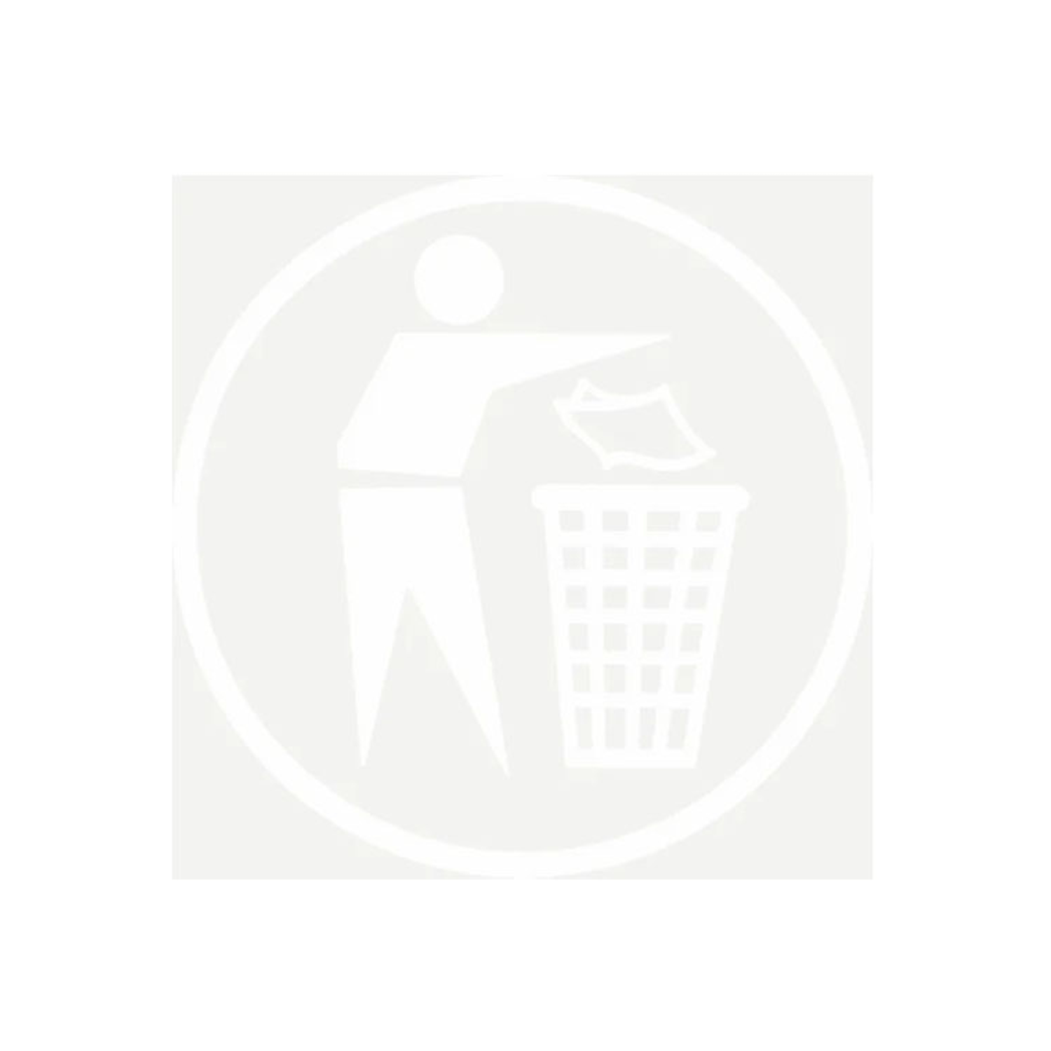 Piktogram Avfallsetikett 15x15 cm Kontursnitt Hvit