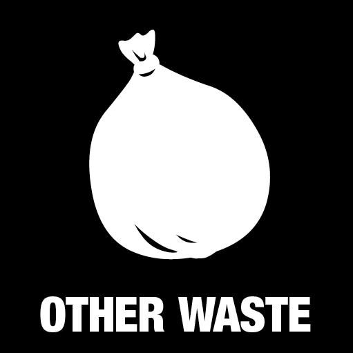 Pictogram Other waste 15x15 cm Outline cut White