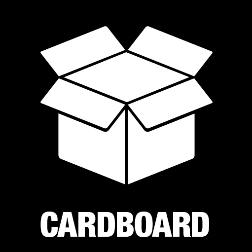 Piktogram Cardboard 15x15 cm Konturskuren Vit