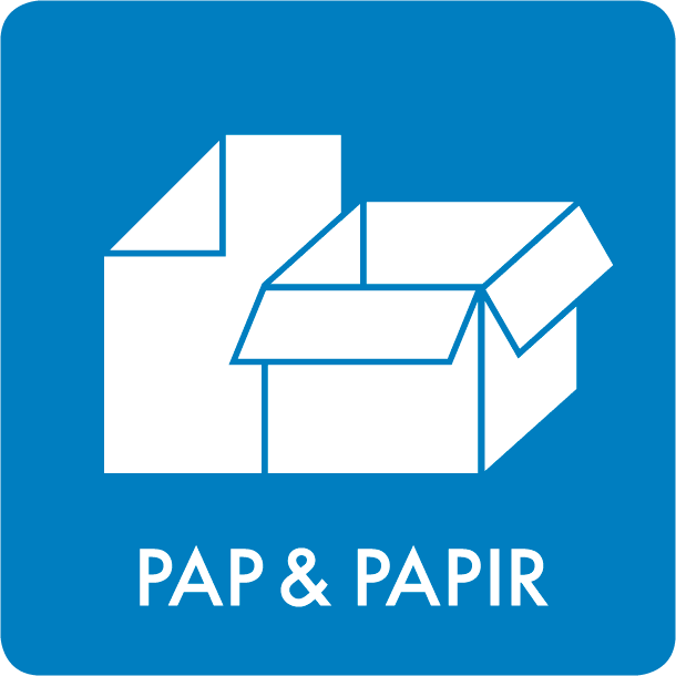 Piktogram Pap & papir  12x12 cm Selvklæbende Blå