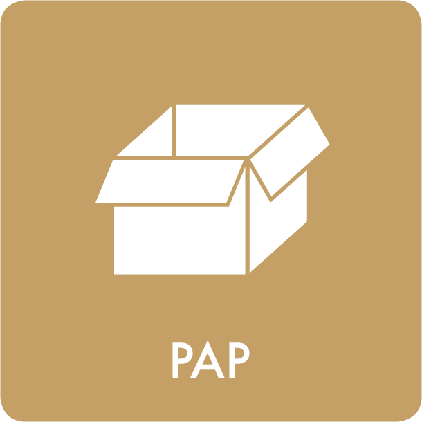 Piktogram Pap 12x12 cm Selvklæbende Brun