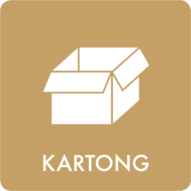 Piktogram Kartong 12x12 cm Selvklæbende Brun