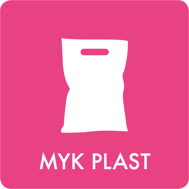 Piktogram Myk plast 12x12 cm Selvklæbende Lyserød