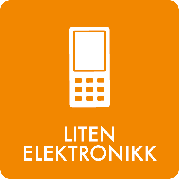 Piktogram Liten elektronikk 12x12 cm Selvklæbende Orange