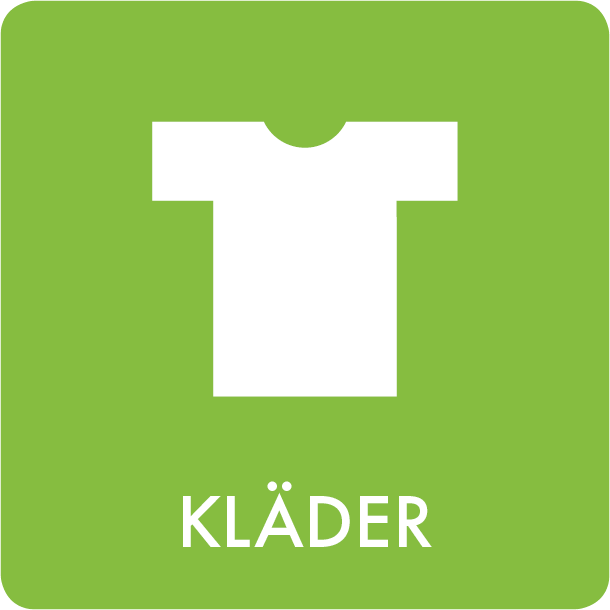 Piktogram Kläder 12x12 cm Selvklæbende Lysegrøn