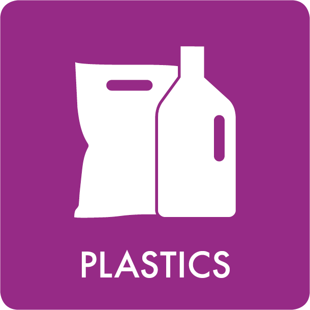 Piktogram Plastics 12x12 cm Självhäftande Lila