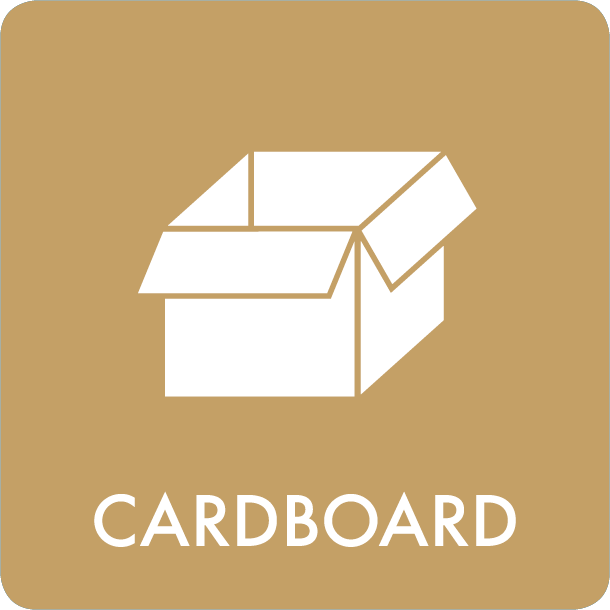 Piktogram Cardboard 12x12 cm Selvklebende Brun