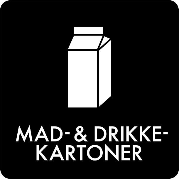 Piktogram Mad- & drikkekartoner 12x12 cm Selvklæbende Sort