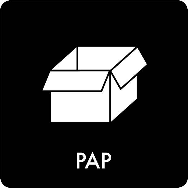 Piktogram Pap 12x12 cm Selvklæbende Sort