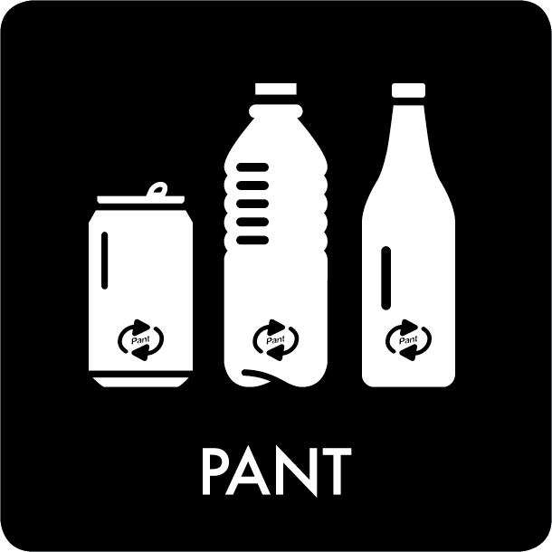 Pictogram Byxa 12x12 cm Självhäftande Svart