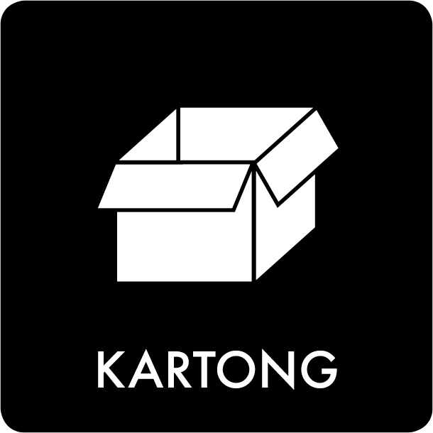 Piktogram Kartong 12x12 cm Selvklæbende Sort