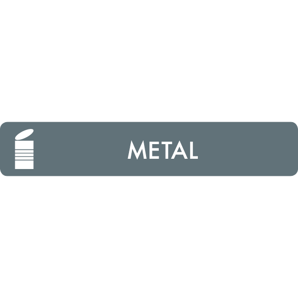 Piktogram Metal 16x3 cm Självhäftande Grå