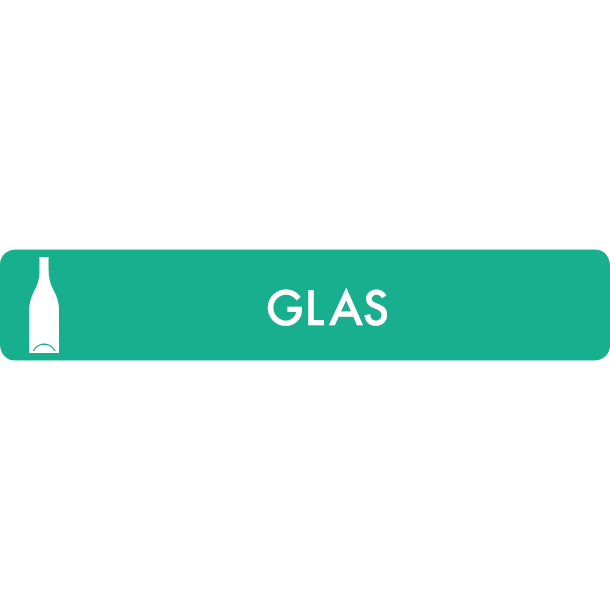 Piktogram Glas 16x3 cm Selvklæbende Lysegrøn