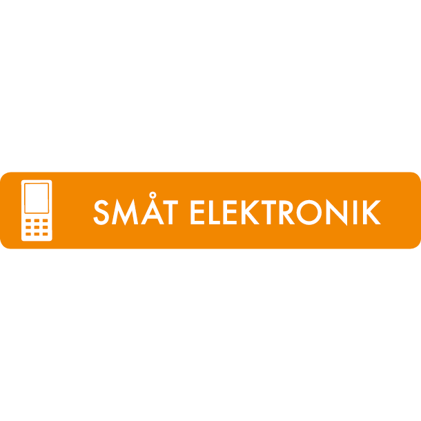 Piktogram Småt Elektronik 16x3 cm Selvklæbende Orange