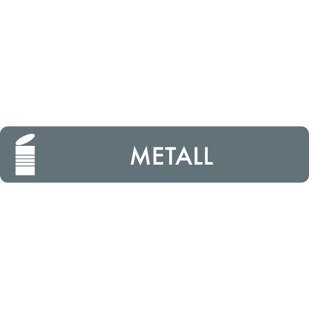 Piktogram Metall 16x3 cm Självhäftande Grå