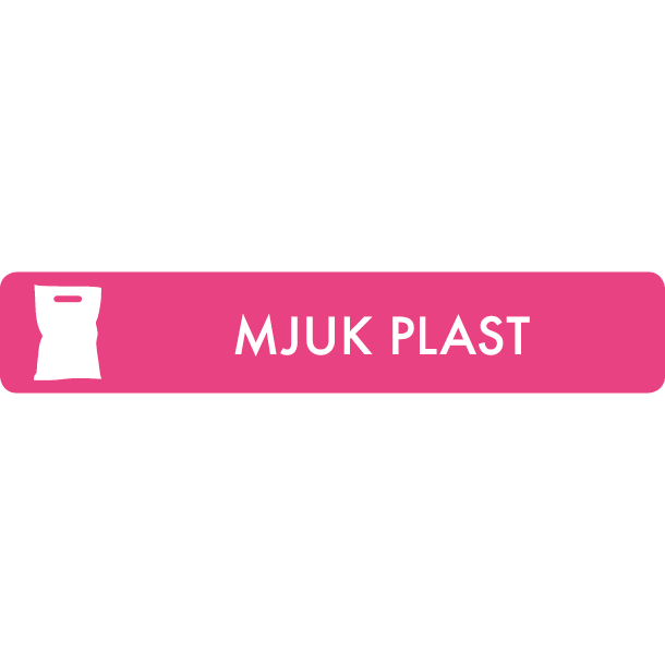 Piktogram Mjuk Plast 16x3 cm Självhäftande Rosa
