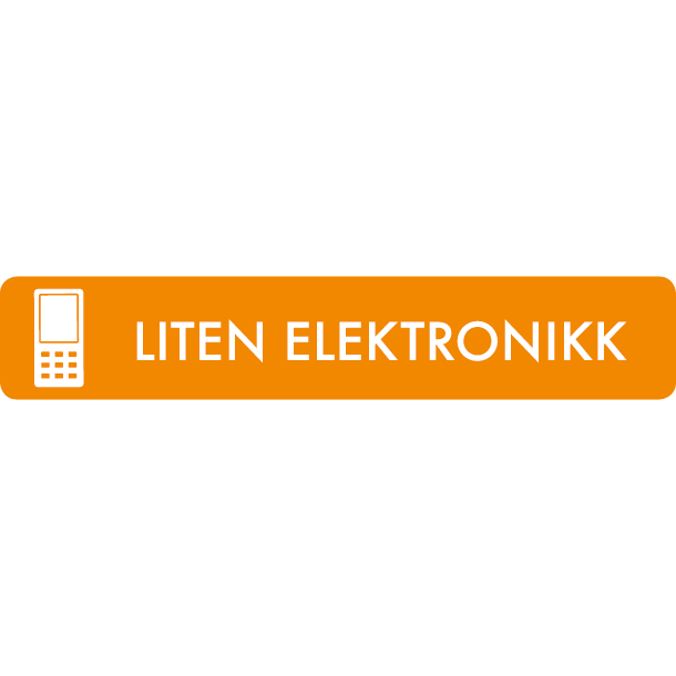 Piktogram Liten elektronikk 16x3 cm Selvklebende Oransje