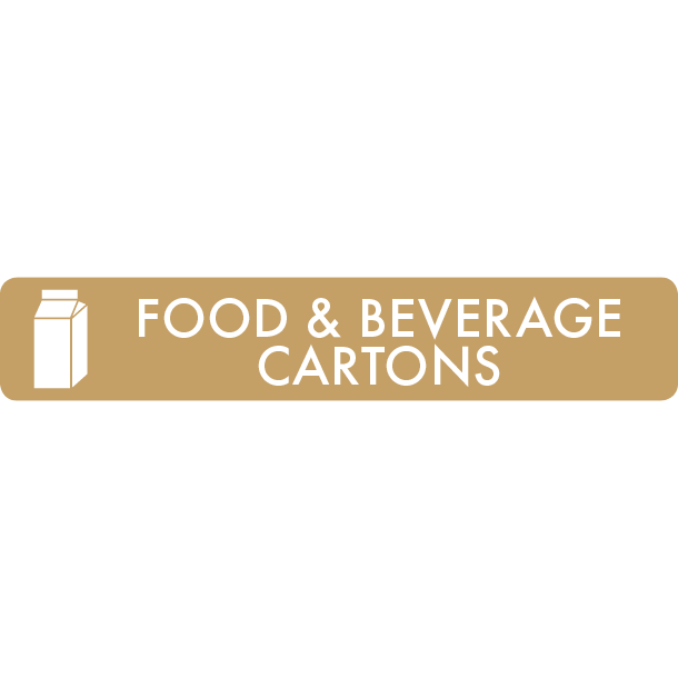 Pictogram Food & beverage cartons 16x3 cm Sticker Brown