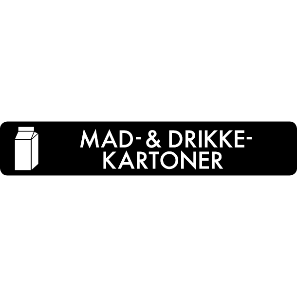 Piktogram Mad- & drikkekartoner 16x3 cm Selvklæbende Sort