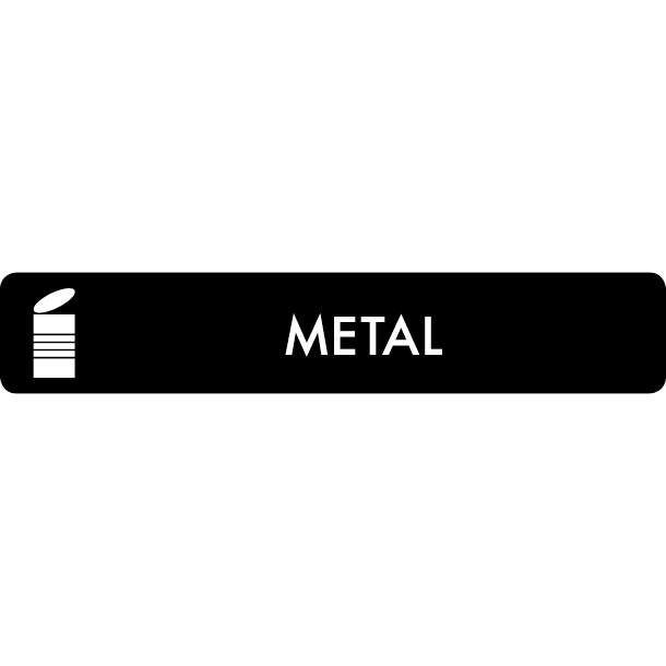 Piktogram Metal 16x3 cm Självhäftande Svart