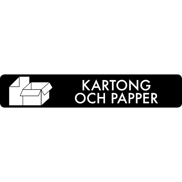 Piktogram Kartong och papper 16x3 cm Selvklæbende Sort