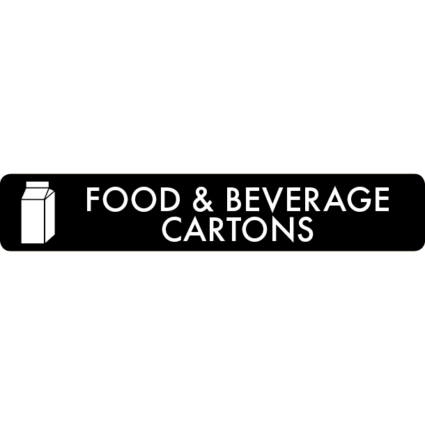 Pictogram Food & beverage cartons 16x3 cm Sticker Black