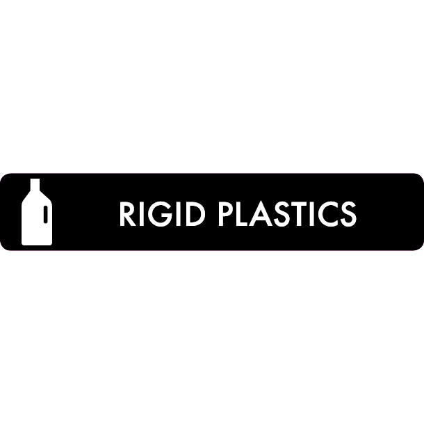 Piktogram Rigid plastics 16x3 cm Självhäftande Svart