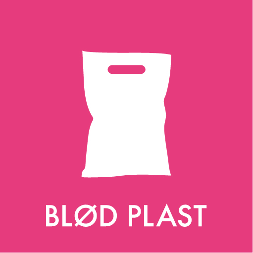 Piktogram Blød plast 12x12 cm Magnetisk Lyserød