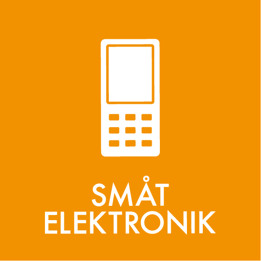Piktogram Småt elektronik 12x12 cm Magnetisk Orange