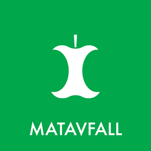 Piktogram Matavfall 12x12 cm Magnetisk Grön