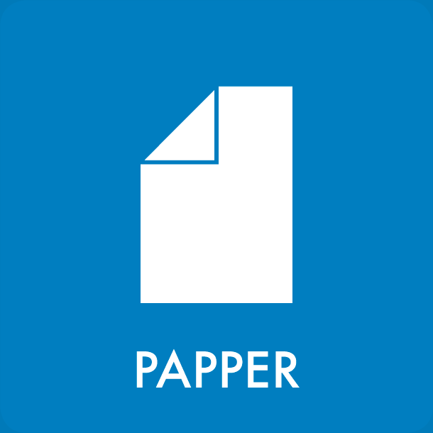 Piktogram Papper 12x12 cm Magnetisk Blå