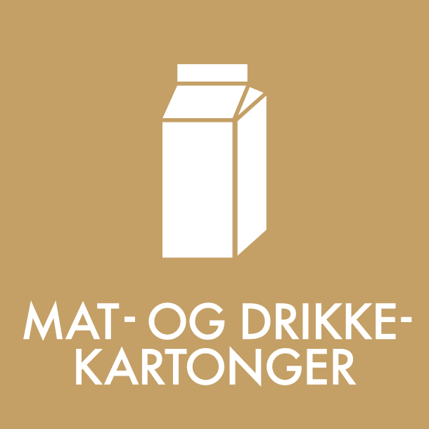 Piktogram Mat- og drikkekartonger 12x12 cm Magnetisk Brun