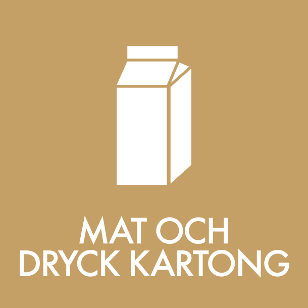 Piktogram Mat och dryck kartong 12x12 cm Magnetisk Brun