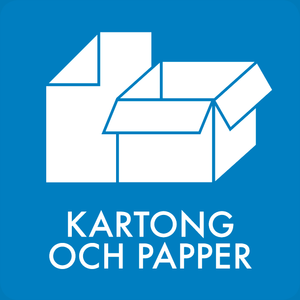 Piktogram Kartong och papper 12x12 cm Magnetisk Blå