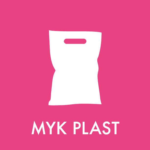 Piktogram Myk plast 12x12 cm Magnetisk Lyserød