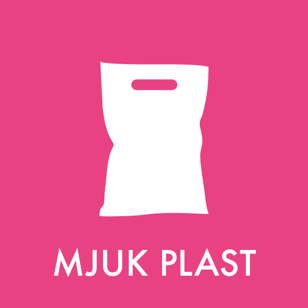 Piktogram Mjuk Plast 12x12 cm Magnetisk Rosa
