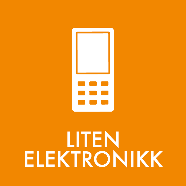 Piktogram Liten elektronikk 12x12 cm Magnetisk Orange