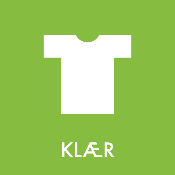 Piktogram Klær 12x12 cm Magnetisk Lysegrøn