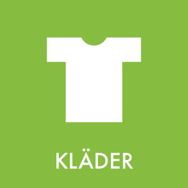 Piktogram Kläder 12x12 cm Magnetisk Ljusgrön