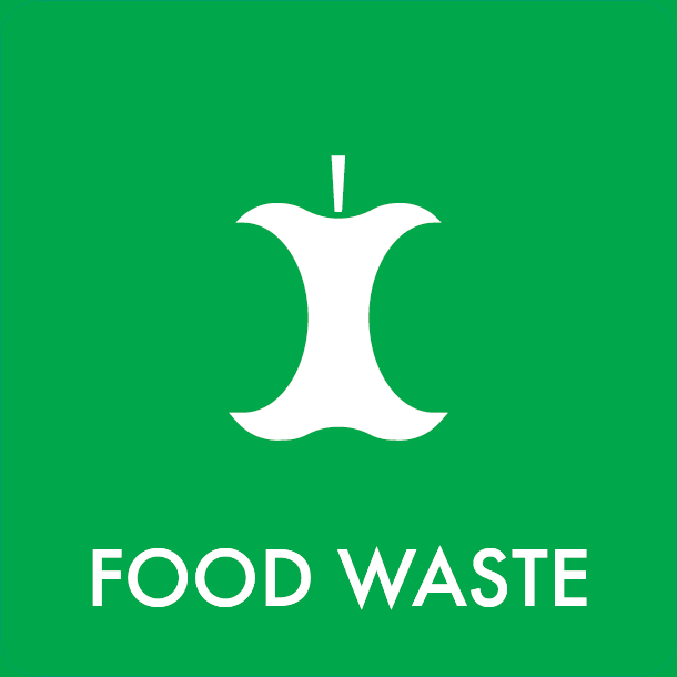 Pictogram Food waste 12x12 cm Magnetic Green