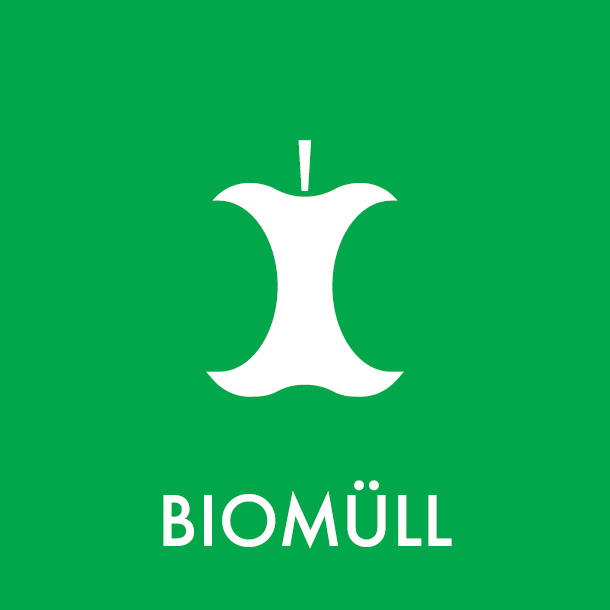 Piktogram Biomüll 12x12 cm Magnetisk Grøn