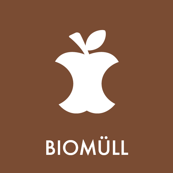 Piktogram Biomüll 12x12 cm Magnetisk Brun