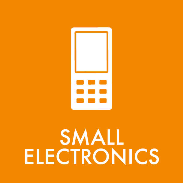 Piktogram Small elektronics 12x12 cm Magnetisk Orange